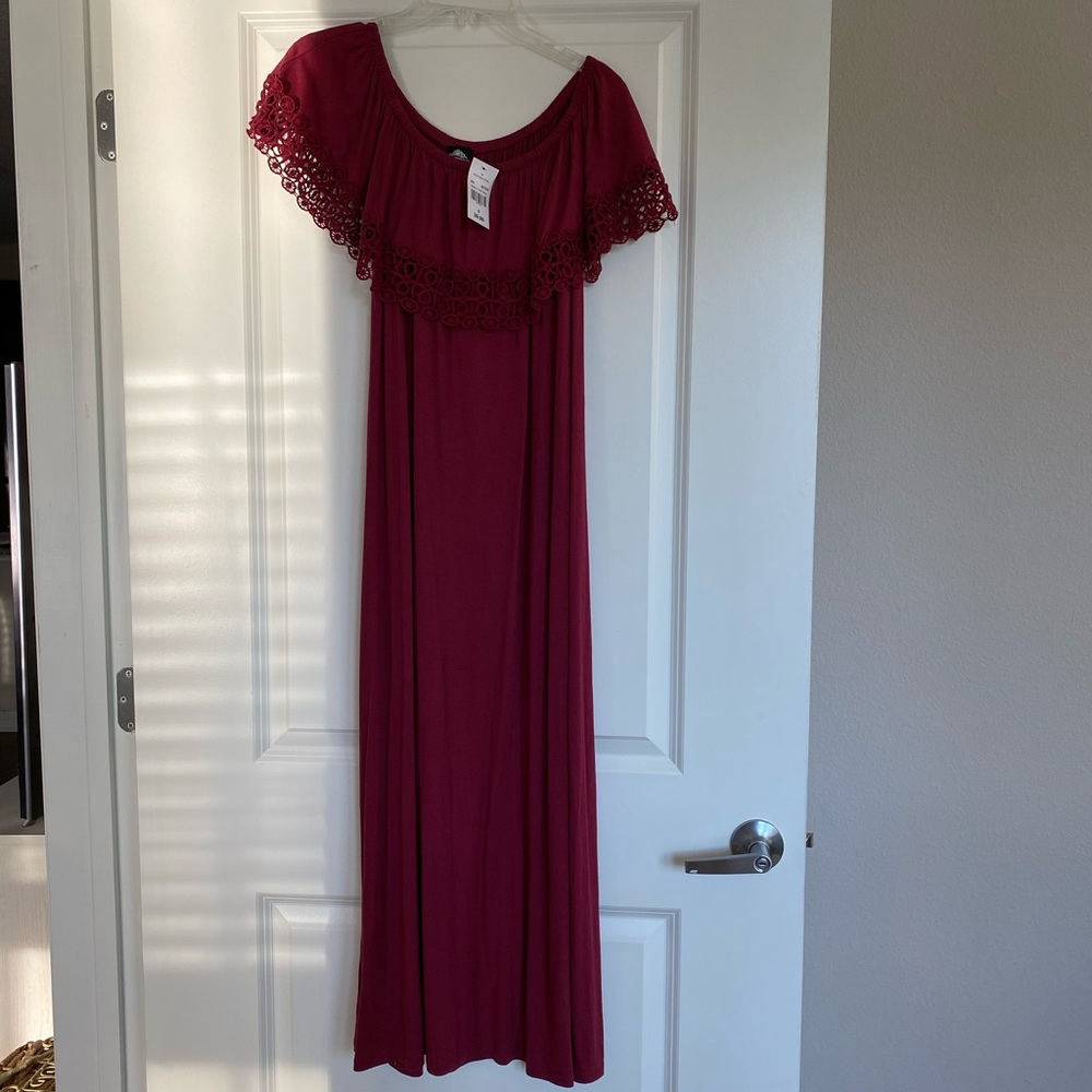 NWT Wine Maxi Dress Small